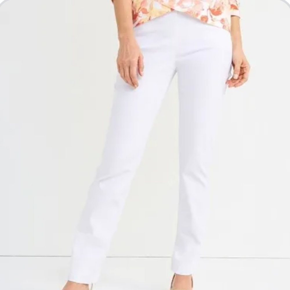 LOW RISE STRETCH WHITE STRAIGHT LEG SIZE 3/4 (27") EXPRESS        c2